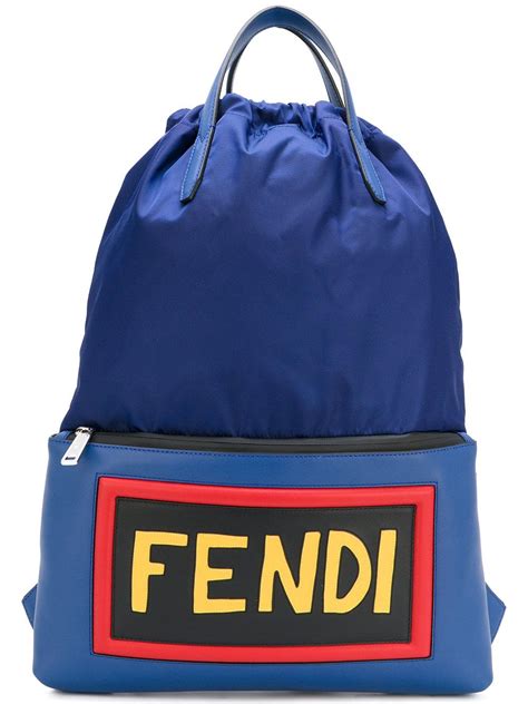 blue fendi backpack|Fendi backpack farfetch.